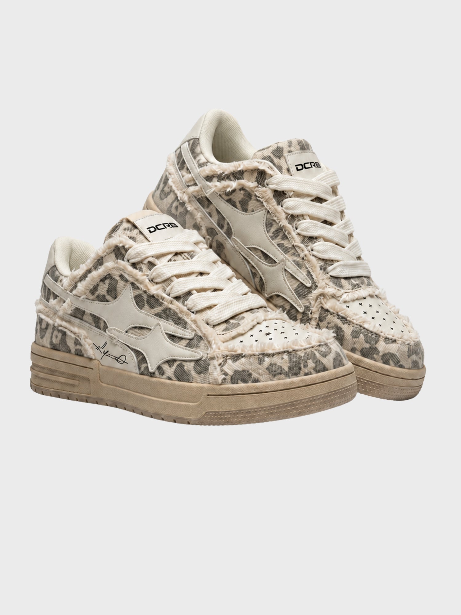 DCRB Bone Leopard Sneakers