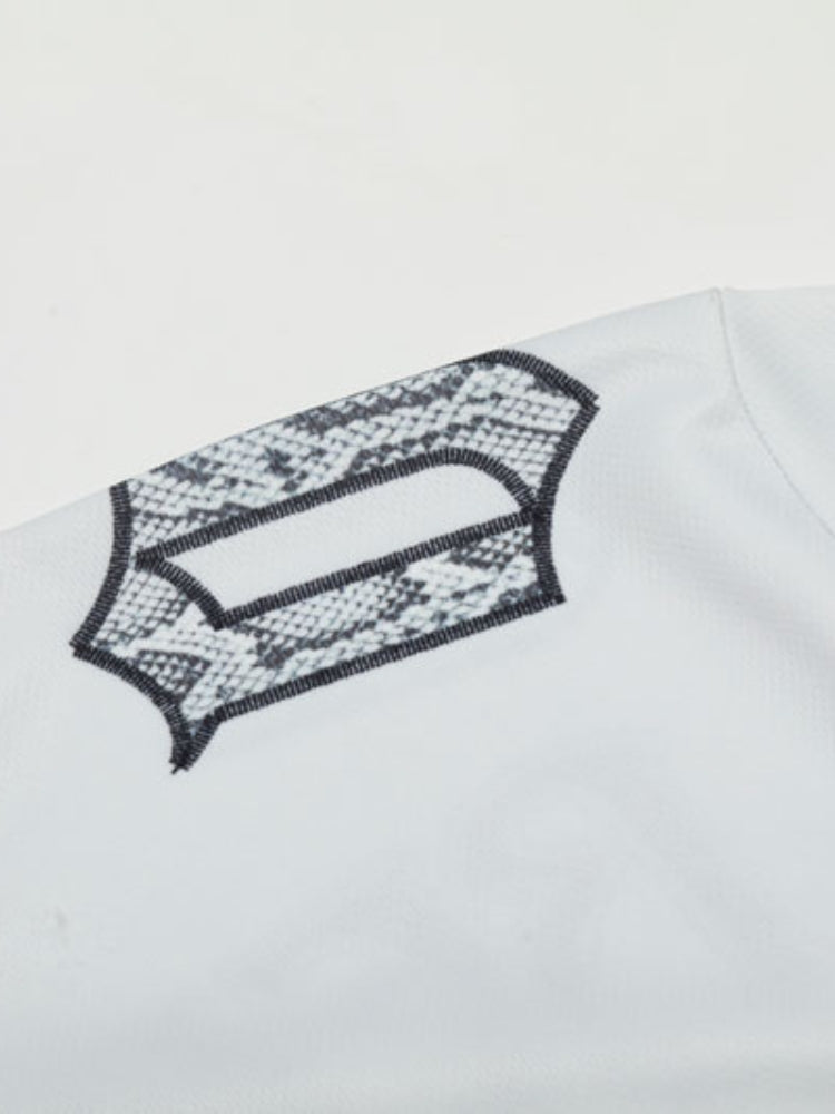 DCRB Snake Print Baseball Tee