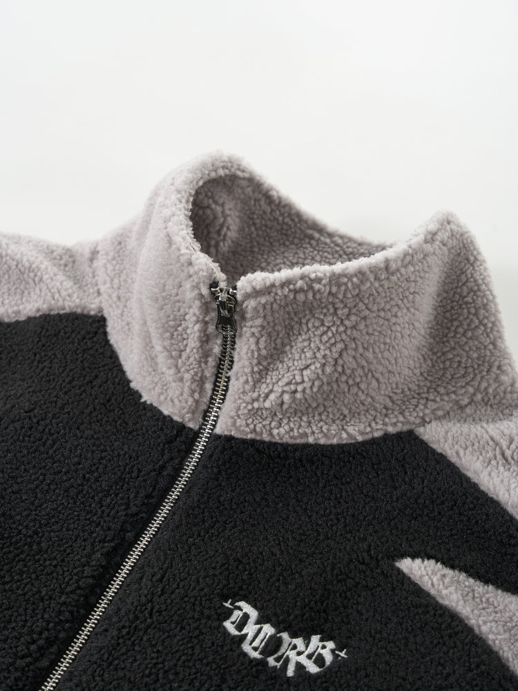 DCRB Two Tone Sherpa Fleece Jacket Black
