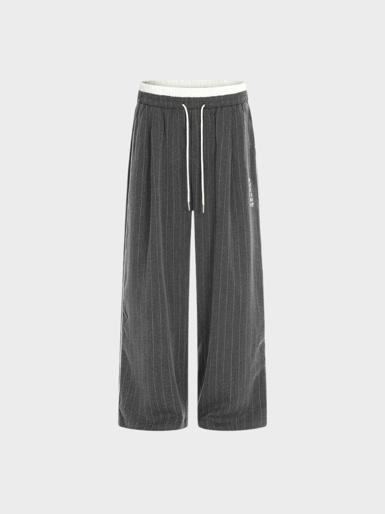 DCRB Striped Wide Leg Track Joggers