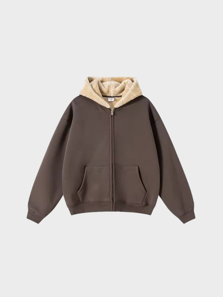 DCRB Zipper with Teddy Hoodie