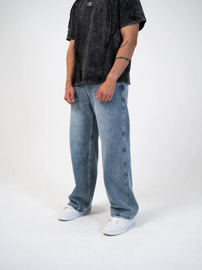 DCRB Baggy Denim Jeans - Grey/Blue
