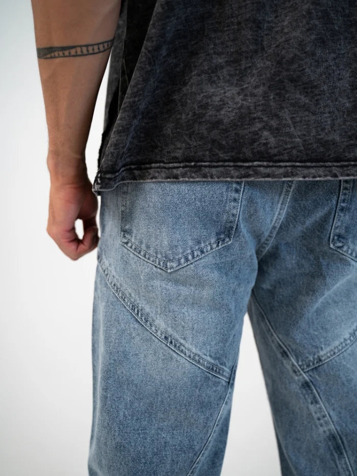 DCRB Baggy Denim Jeans - Grey/Blue