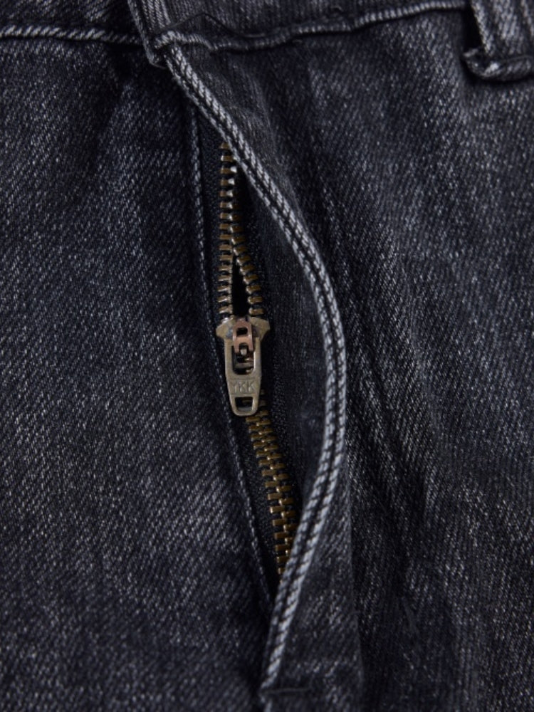 DCRB Black Washed Pleated Denim Jeans