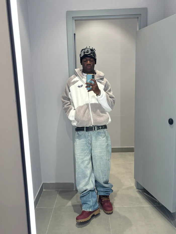 DCRB White Washed Baggy Denim Jeans