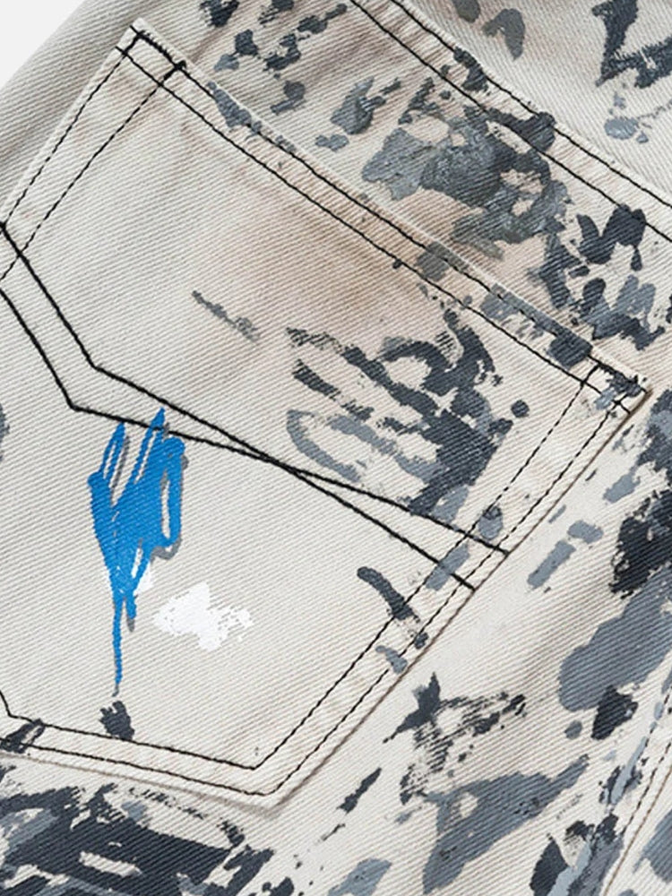 Hand Painted Graffiti Baggy Jeans