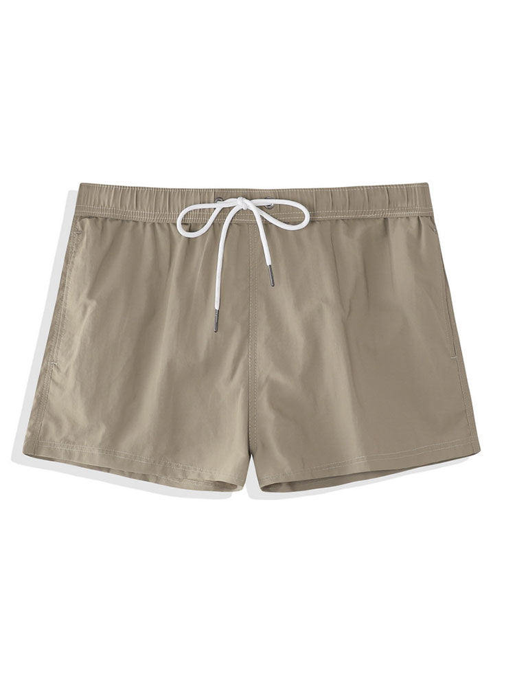 Wave Stripes Lapel Shirts & Short Length Swim Shorts