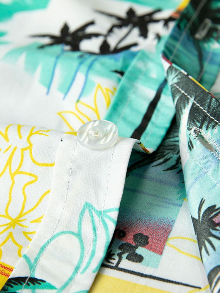 Tropical Print Strand Shirt & Swim Shorts