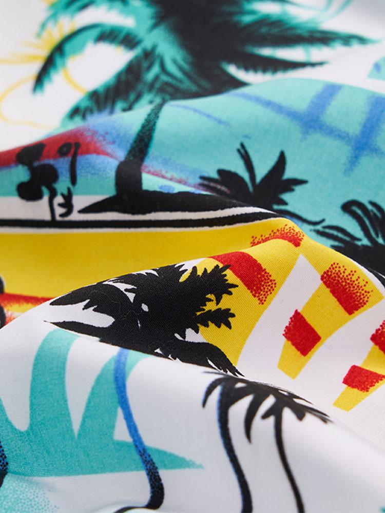 Tropical Print Strand Shirt & Swim Shorts