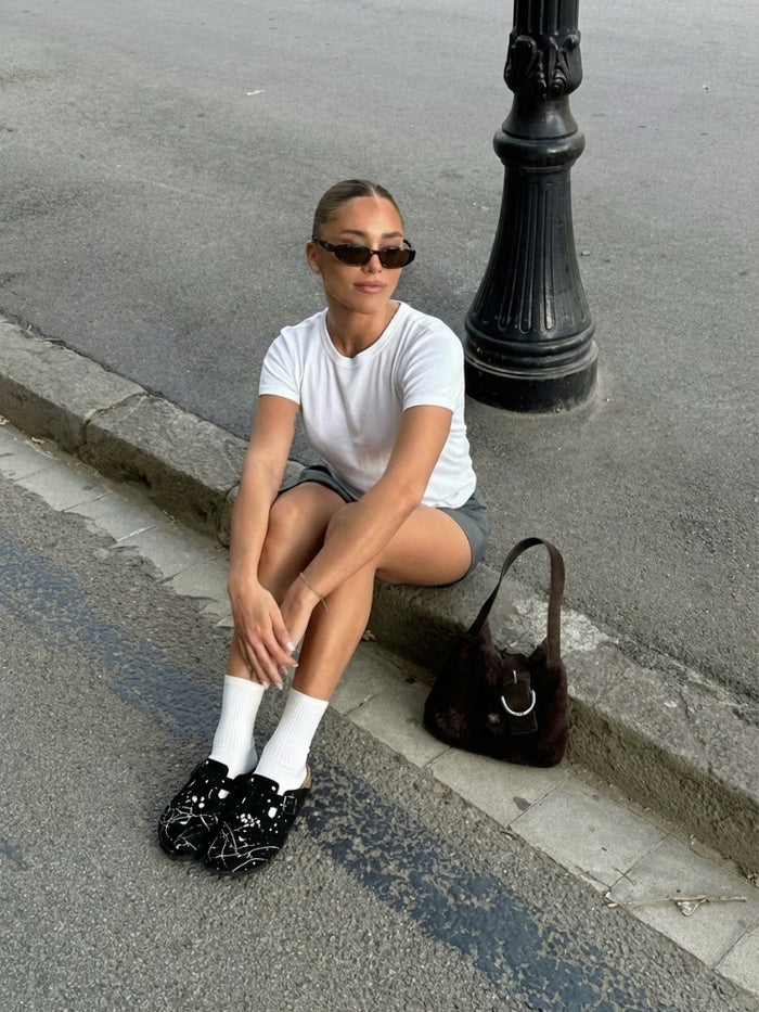 DCRB Ink Splash Clogs - Black
