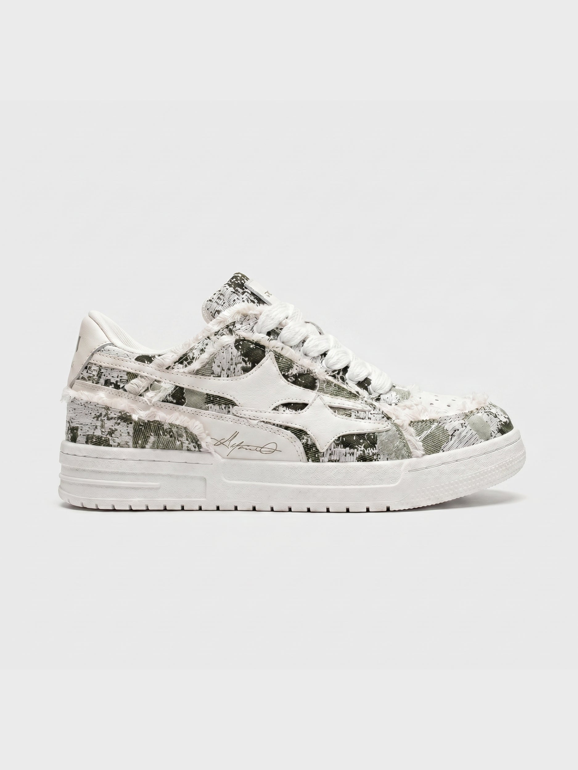DCRB Broken Camo Green Sneakers