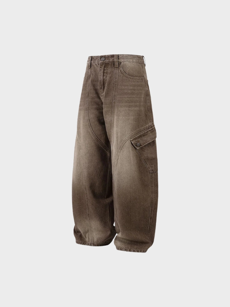 DCRB Washed Workwear Barrel Jeans
