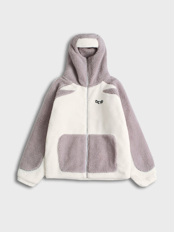 DCRB - Wolf Grey & White Sherpa Ninja Fleece