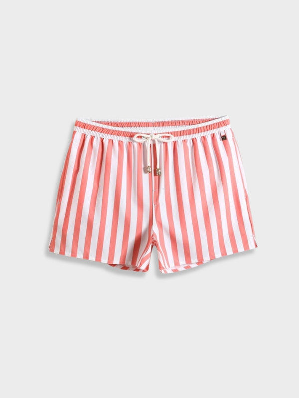 Old Money Striped Red Swimshorts