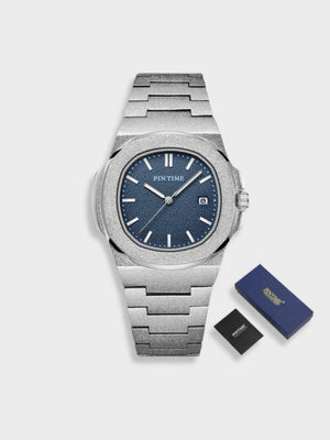 Zijde blauw met doos