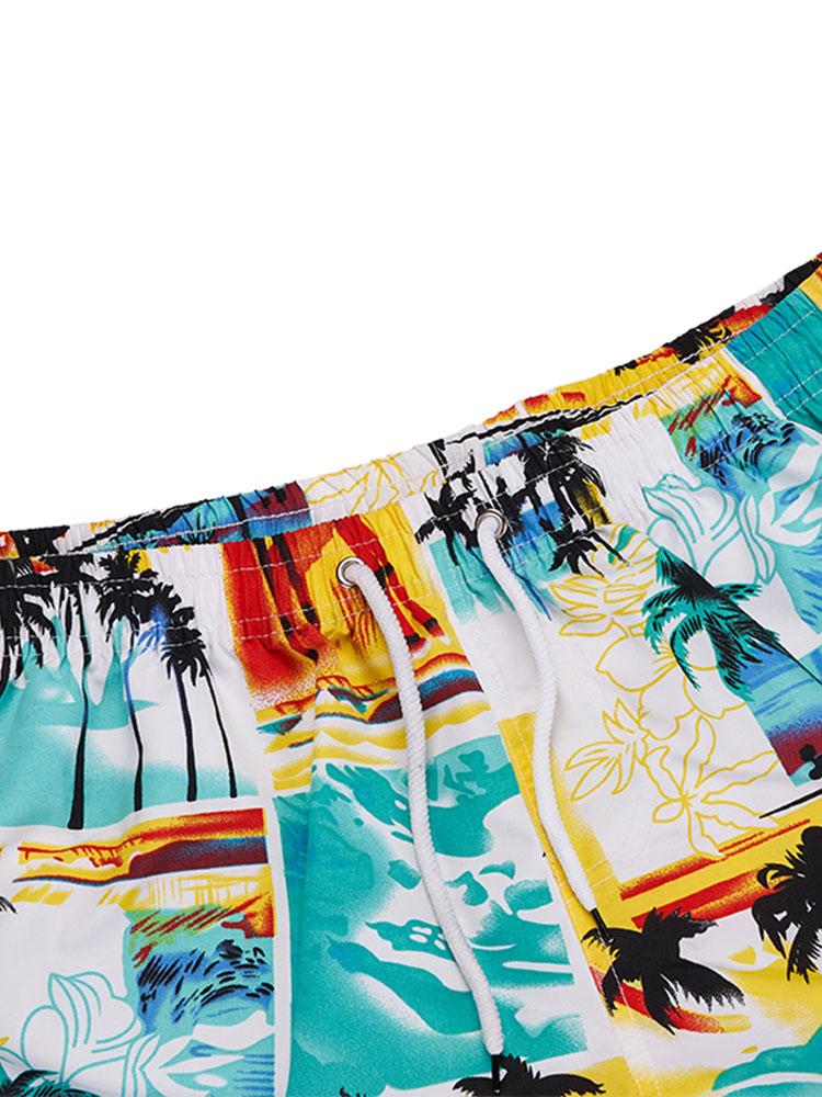 Tropical Print Strand Shirt & Swim Shorts