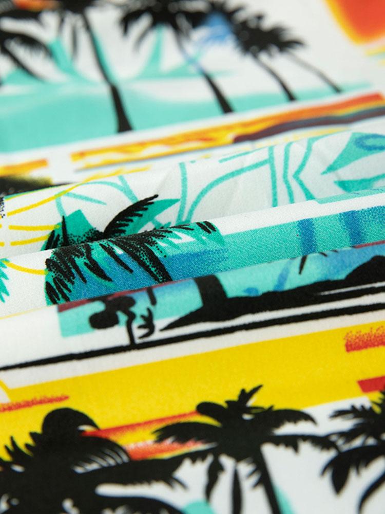 Tropical Print Strand Shirt & Swim Shorts